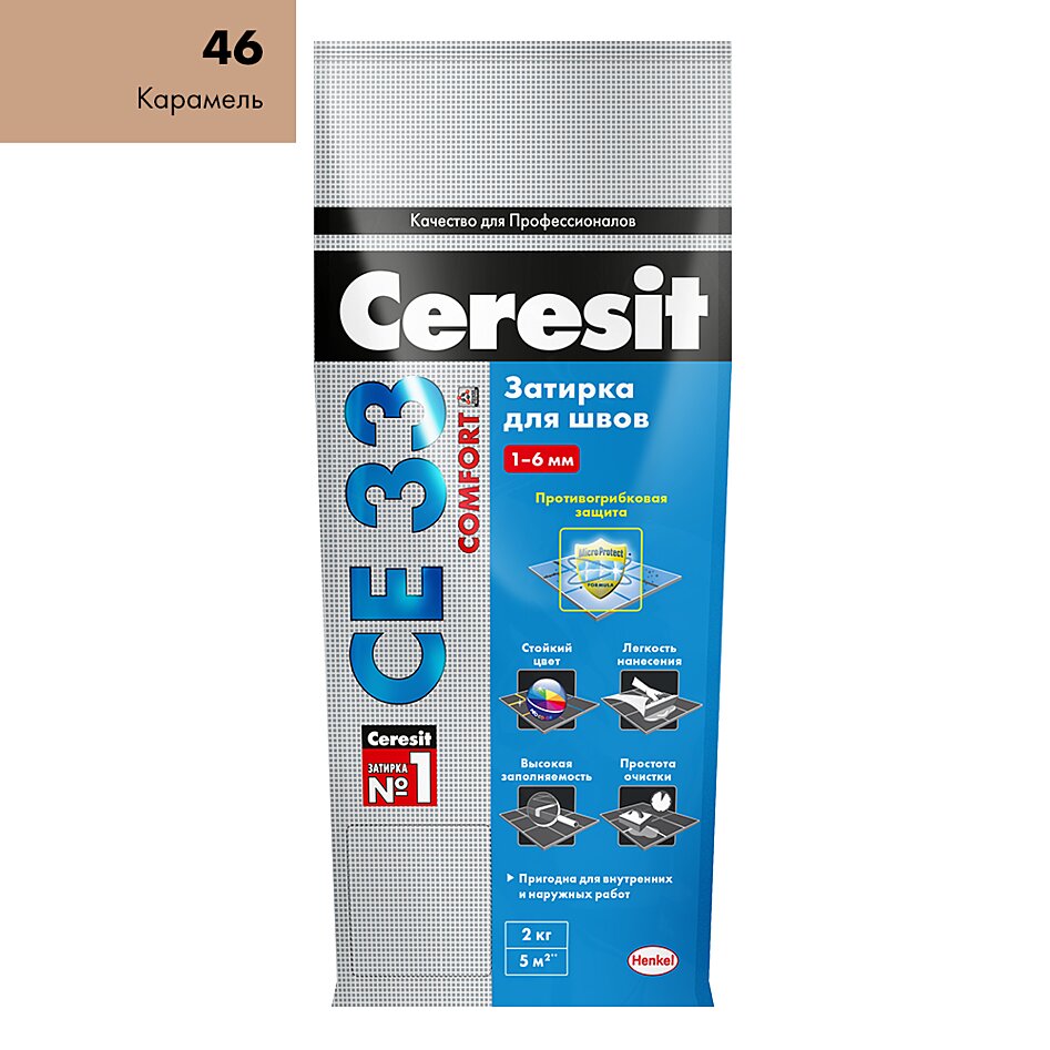 Купить Ceresit CE33/5кг Затирка для швов 1-6 мм внутри и снаружи Жасмин 40, РФ в Москве