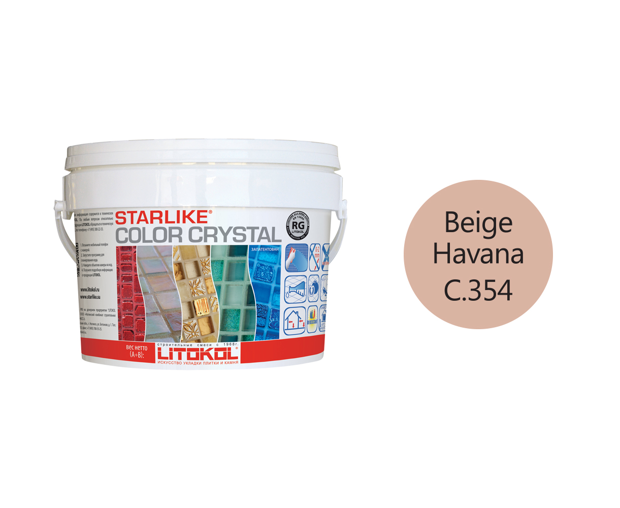Купить STARLIKE COLOR CRYSTAL C.353 AZZURRO TAORMINA затир.смесь 2,5kg bucket в Москве