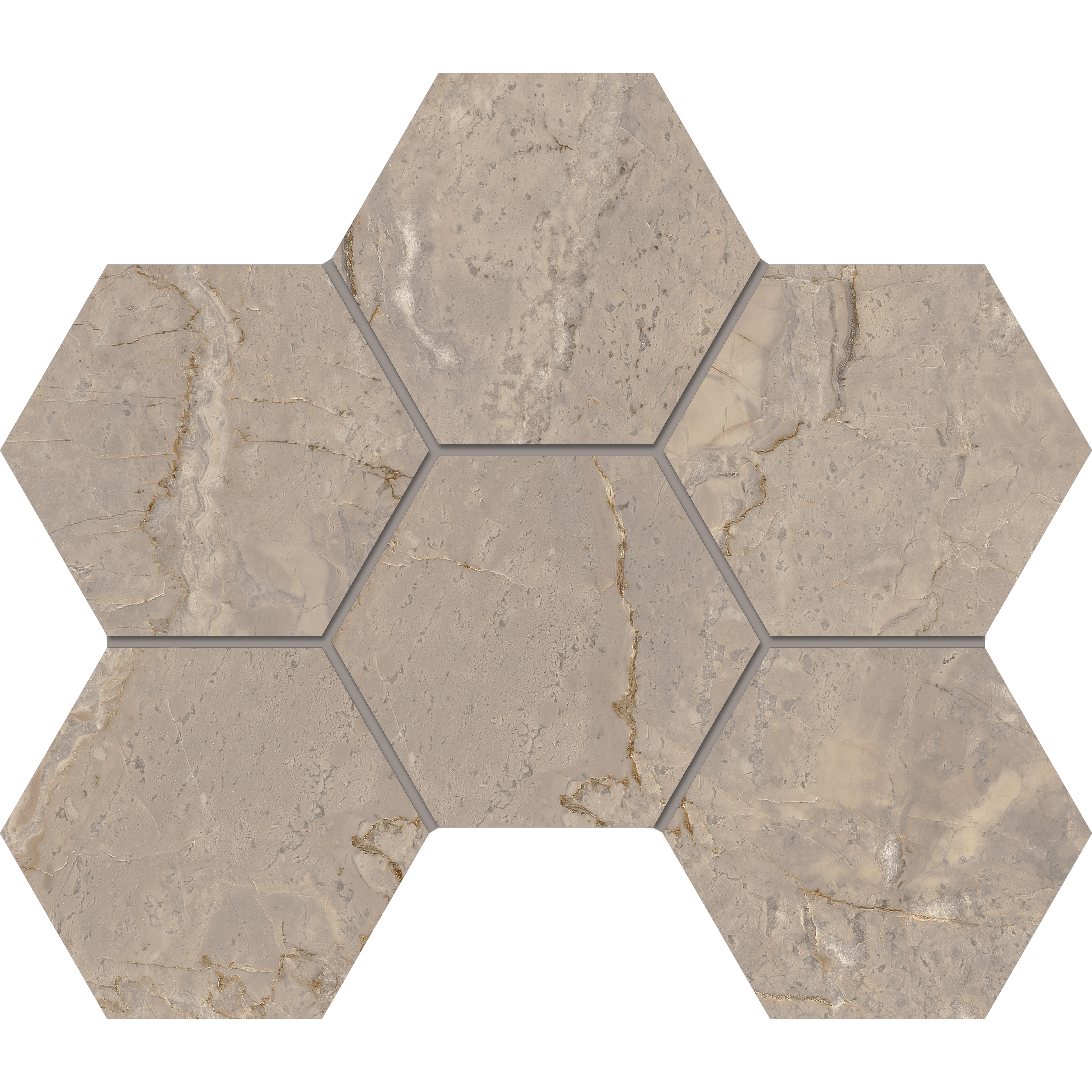 Мозаика BR02 Hexagon 25x28,5 полир.