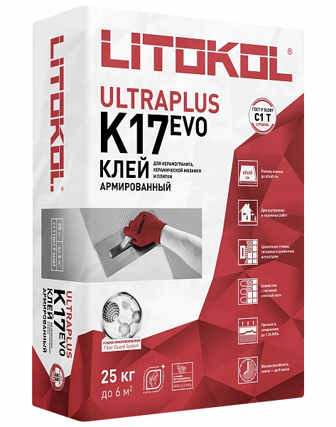 Купить ULTRAPLUS K17 (С1T)  - клеевая смесь  (26kg bag) в Москве