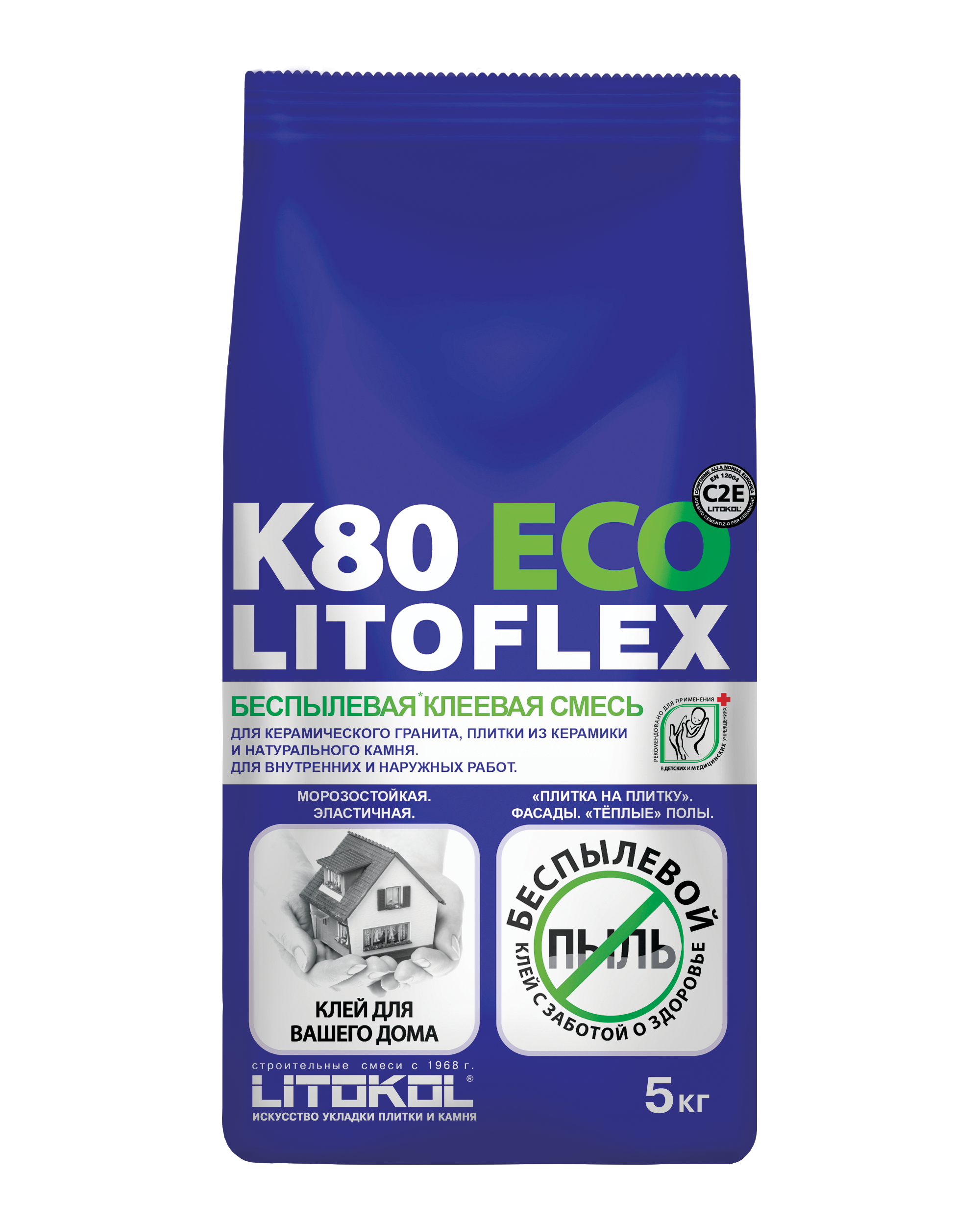 Купить LITOFLEX K80 ECO серый-клеевая смесь 5kg bag в Белгороде-2