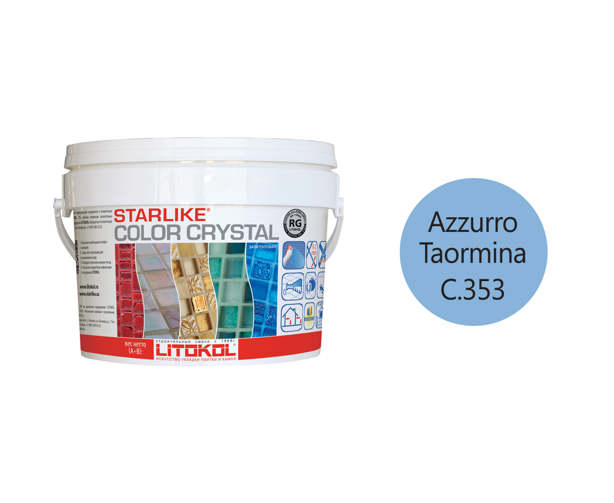 Купить LITOCHROM Starlike C.352 СOLORCRYSTAL  VerdeCapri 2,5kg bucket в Москве